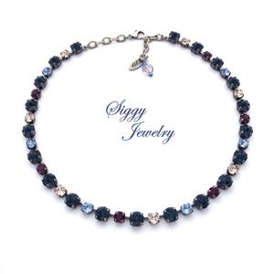 Swarovski® Crystal Necklace, Blue Moon Shimmer